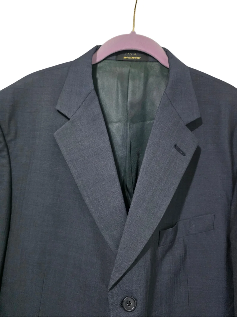 Givenchy Monsieur Vtg Mens Single Breasted Navy Blue Wool Blazer Made USA Sz 43